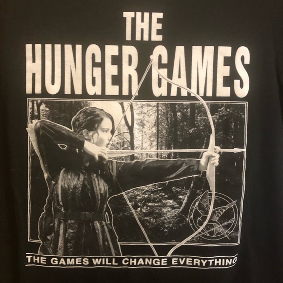 The Hunger Games Katniss Everdeen Monochrome Boyfriend Fit Girls T-Shirt - Picture 5 of 5